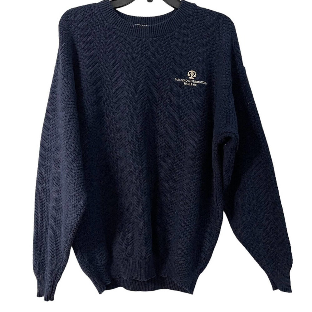 Vantage Club Collection VCC Men’s sweater Size Med Navy SubZero Paris Vintage